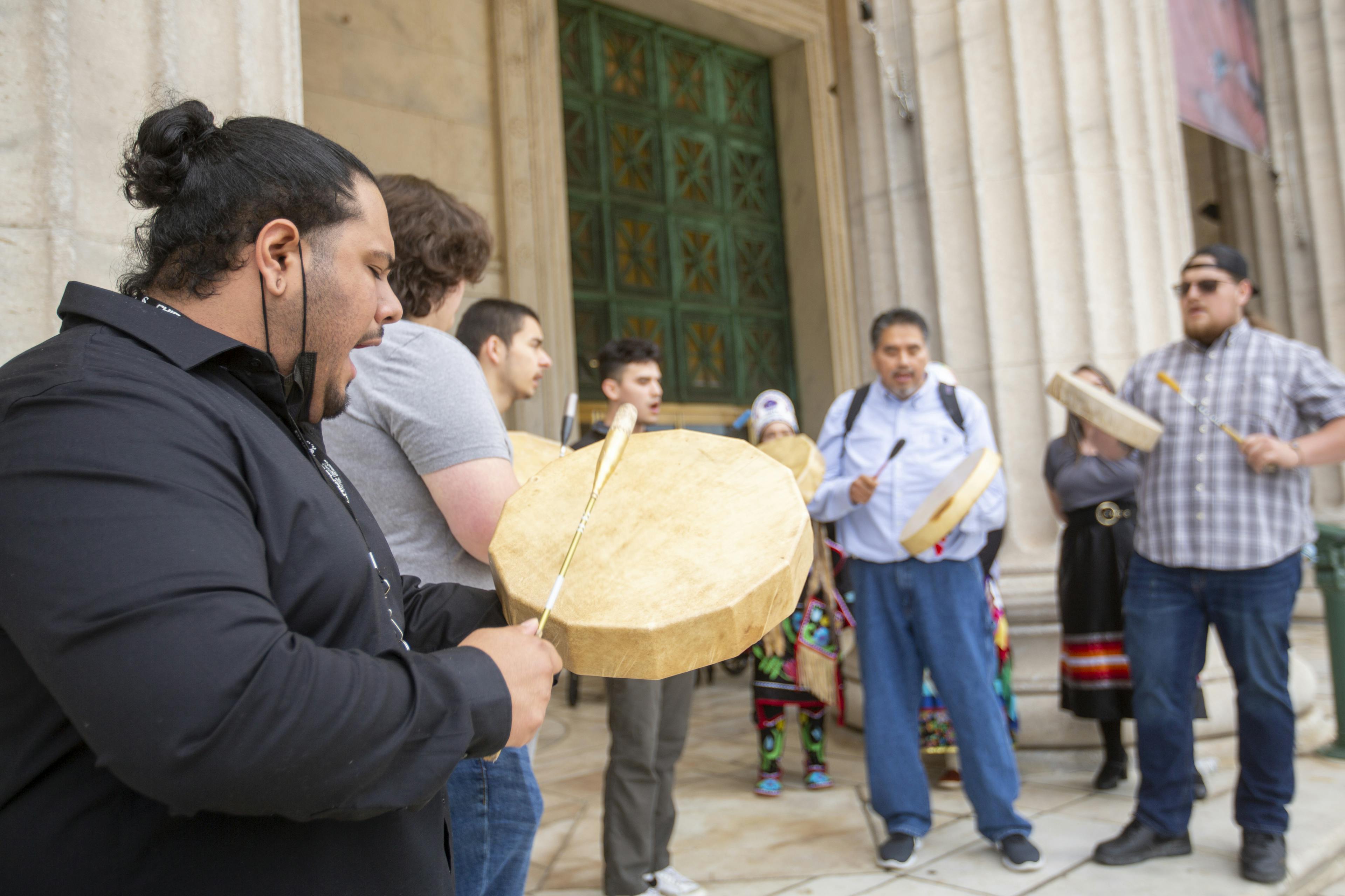 Native Truths hand drum performance